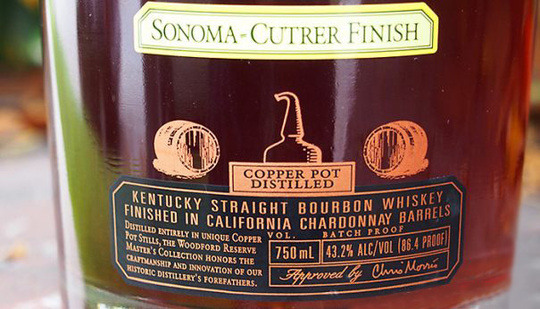Woodford Reserve Masters Collection Sonoma Cutrer Chardonnay Finish Straight Bourbon
