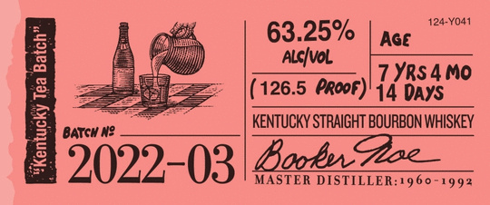 Bookers Small Batch Collection 2022 03 Kentucky Tea Kentucky Straight Bourbon Whiskey
