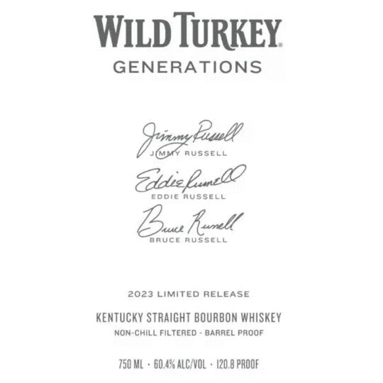 Wild Turkey Generations Kentucky Straight Bourbon Whiskey