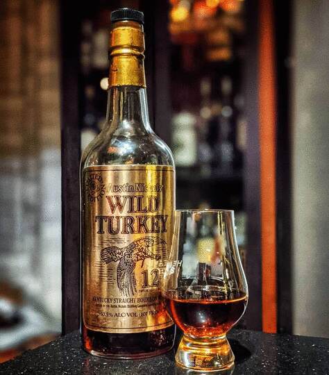 Wild Turkey Cheesy Limited Edition Gold Foil 12 Year Old Bourbon