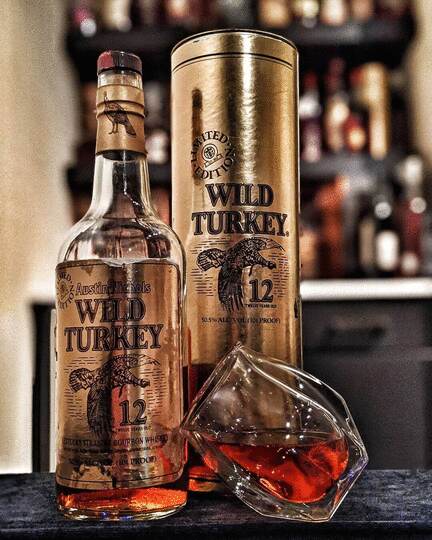 Wild Turkey Cheesy Limited Edition Gold Foil 12 Year Old Bourbon