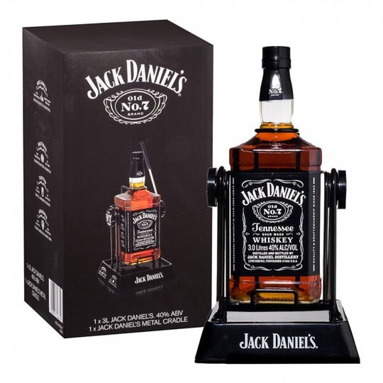 Jack Daniels Old No 7 Black Label Tennessee Whiskey On Cradle