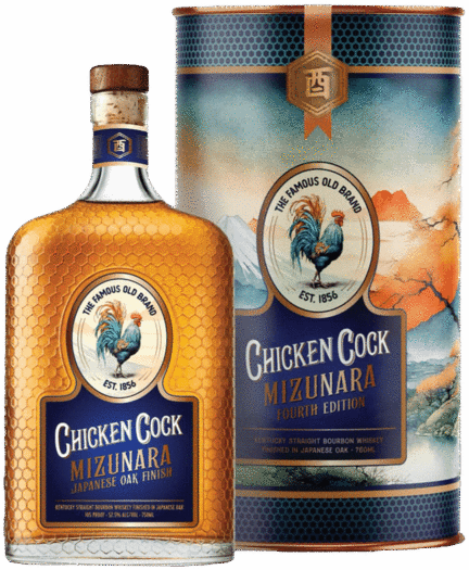 Chicken Cock Mizunara Japanese Cask Finish Straight Bourbon Whiskey