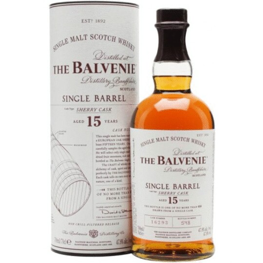 The Balvenie Single Barrel Sherry Cask 15 Year Old Single Malt Scotch Whisky