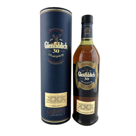 Glenfiddich 30 Year Old Discontinued Blue Label With Tube Single Malt Scotch Whisky